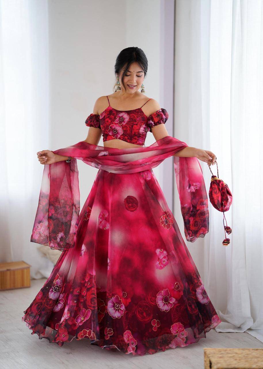 SC 318 Organza Wholesale designer lehengha choli dealer